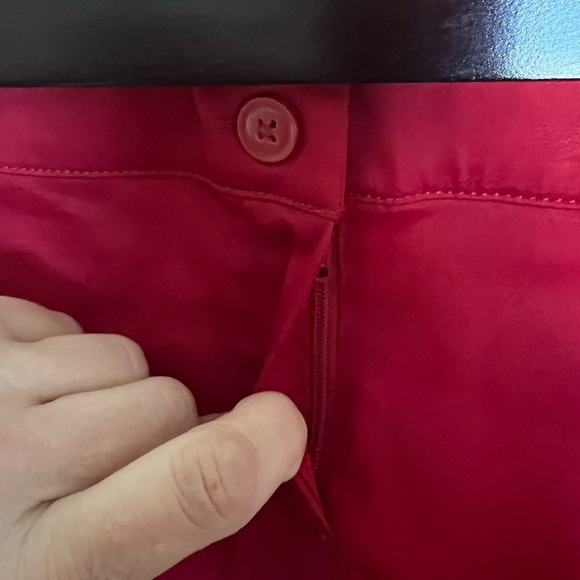 Janie and Jack red dress pants with ribbon detail in side of leg. Size 8 - Picture 4 of 8